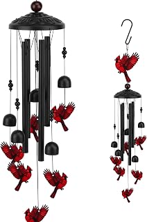 HWING Cardinal Wind Chimes, Birthday Gifts for Women Mom, Garden Decor