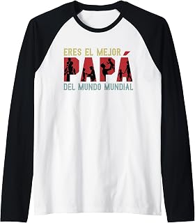 Eres El Mejor Papa Del Mundo Mundial Father's Day Spanish Raglan Baseball Tee