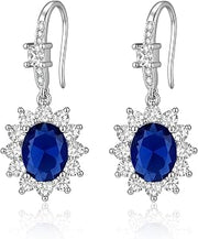 Sapphire Dangle Earrings September Birthstone Earrings for Women