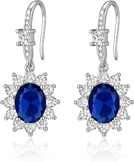 Sapphire Dangle Earrings September Birthstone Earrings for Women