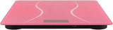 Intelligent Electronic Body Weight Scale for Home and Bathroom Use with USB Rechargeable Battery and Tempered Glass Surface, Compact Pink Digital Scale with Accurate Weight