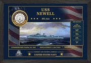 USS Newell DE-322 Framed Patriotic Art - 1523DE322