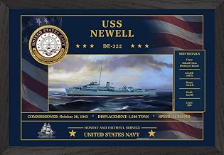 USS Newell DE-322 Framed Patriotic Art - 1523DE322