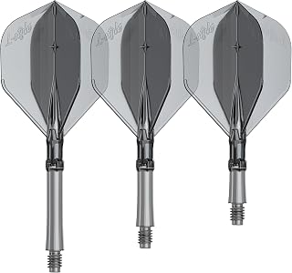 L-style L-System Integrated Dart Flight & Shaft System - L1 Standard Shape - 2-in-1 Replaceable Flights & Shafts for Soft Tip & Steel Tip Darts - 1 Set (3 Pieces)