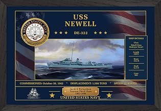 USS Newell DE-322 Framed Personalized Art - 1523DE322P