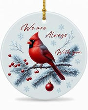 Red Cardinal Ceramic Ornament, Sympathy Gift for Loss of Loved One