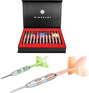 Darts Metal Tip Set,Steel Tip Darts,12pcs 22g,Gift Box,Mens Gifts
