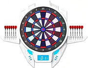 Electronic Dartboard with RGB LED Lights, 127 Game Modes，White