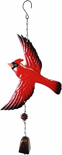 Cardinal Bird Wind Chime Christmas Hanging Decorations Bell Outdoor Wind Chime for Home, Party, Festival Decor Christmas Tree Ornament Decorations, Arts and Crafts (Style B)