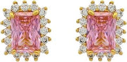 Women's 9K/14K/18K Gold Classic Style Earrings Lab Created Sapphire