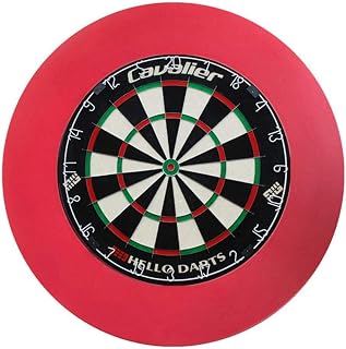 Dart Shield Set With Knife Mesh And International Standard, 18 Inches, Includes 2 Sets Of Darts And Accessories, Red