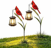 Cardinal Solar Light, Cardinal Solar Lantern for Patio Lawn Porch (2Pcs)