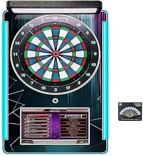 LED Digital Dartboard Set 26 Gs Soft Tip Darts with Sensor Lights Accurate Scoring for Home Bar Par Family Entertainment 18.5 Display