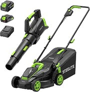 Steelite Cordless Lawn Mower & Leaf Blower Combo for Small Yards