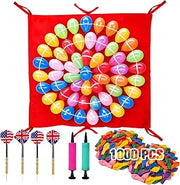 Balloon Dart Board Set with 4 Darts & 1000 Color Balloons