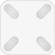Smart Body Fat Scale, Rechargeable Electronic Digital Weight Scale with Tempered Glass and LCD Display, Accurate Bathroom Scale, 11 in / 28 cm, White, for Weight and Body Composition Tracking