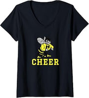 Women's Harvard High School Hawks Cheer V-Neck T-Shirt