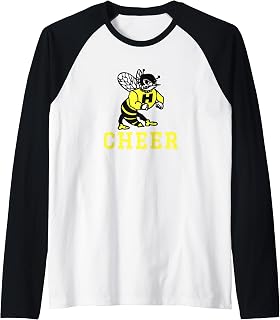 Harvard High School Hawks Cheer Raglan Baseball Tee