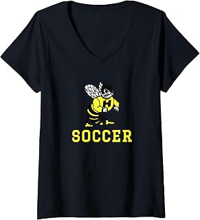 Women's Harvard High School Hawks Soccer V-Neck T-Shirt