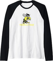 Harvard High School Hawks Track & Field Raglan Baseball Tee