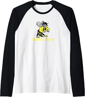 Harvard High School Hawks Track & Field Raglan Baseball Tee