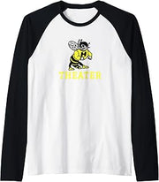 Harvard High School Hawks Theater Raglan Baseball Tee