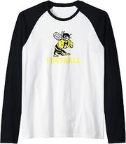 Harvard High School Hawks Football Raglan Baseball Tee