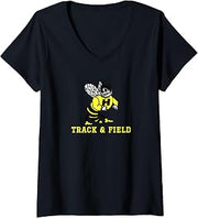 Women's Harvard High School Hawks Track & Field V-Neck T-Shirt