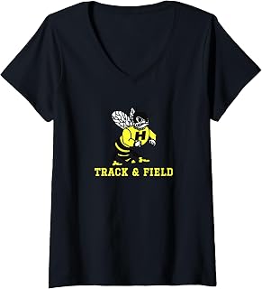 Women's Harvard High School Hawks Track & Field V-Neck T-Shirt