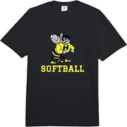 Harvard High School Hawks Softball Comfort Colors Adult Heavyweight T-Shirt
