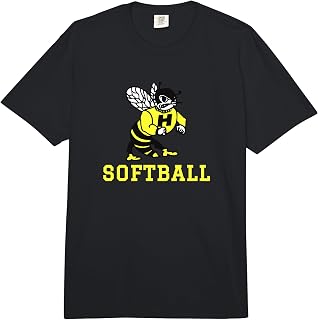Harvard High School Hawks Softball Comfort Colors Adult Heavyweight T-Shirt