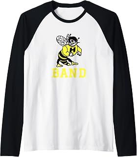 Harvard High School Hawks Band Raglan Baseball Tee