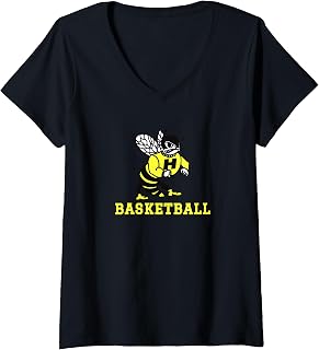 Women's Harvard High School Hawks Basketball V-Neck T-Shirt