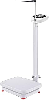 Digital Bathroom Scale with Height Measurement, LCD Display for Accurate Weight and Height Tracking,White