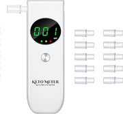 Upgraded Ketosis Meter for Tracking Your ketosis - Professional Breath Ketone Tester Analyzer Portable Ketone Breath Tester for Accurate Testing with Includes 10 Mouthpieces