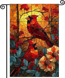 Fall Cardinals Garden Flag 12x18 Inch CBD062