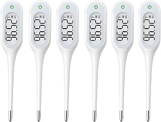 8 Second Basal Thermometer for Adults & Kids, Accurate & Safe, Pack of 6