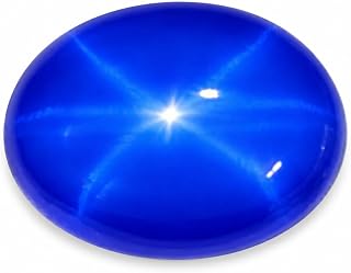 25CT Star Blue Sapphire Loose Gemstone Oval Shape Cabochon Stone