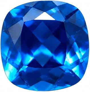 12Cts Natural Kashmir Sapphire Loose Gemstone Cushion Cut Gem faceted Stone Ring Size