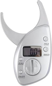 Digital LCD Body Fat Caliper for accurate Skin Fold Tester with Soft ABS Clamps for Fitness Tracking 0-50mm Range