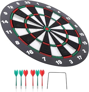 Generic Premium Plastic 42cm Board Game with 6 Darts for Home Entertainment, Bright Colors Target Board for Family Fun