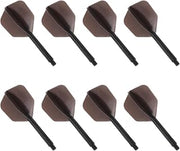 8pcs Universal Dart Wings Replacement Black PVC for Balance