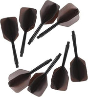 VANZACK 8pcs 8pcs Dart Flight Replacement Pack with 2ba Thread, Black PVC