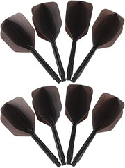 Toddmomy 8pcs Ba Thread Integrated Dart Flight Replacement PVC Black