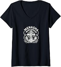 Women's Menasha Wisconsin Cute Anchor Nautical Boating V-Neck T-Shirt