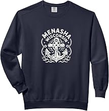 Menasha Wisconsin Cute Anchor Nautical Boating Comfort Colors Adult Sweatshirt