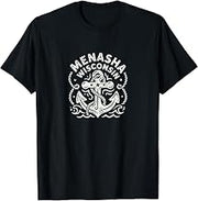 Menasha Wisconsin Cute Anchor Nautical Boating T-Shirt