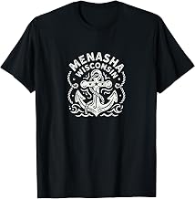 Menasha Wisconsin Cute Anchor Nautical Boating T-Shirt