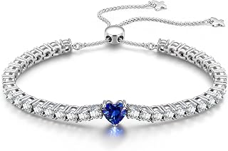 Certified 1.6ct Lab Grown Sapphire Handmade Tennis Bracelet for Women