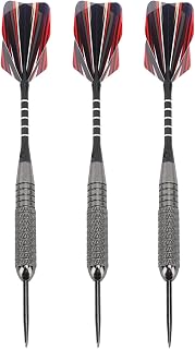 Fabater Darts Set, 3PCS Metal Tip Darts with Iron Aluminum Barrels,